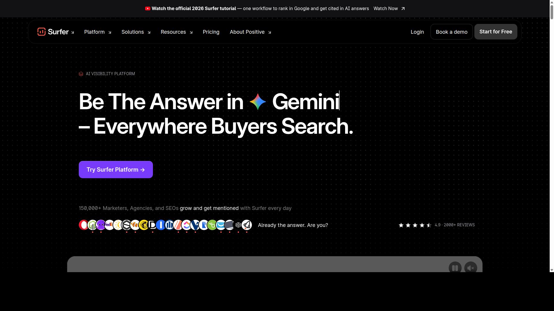 Surfer SEO website